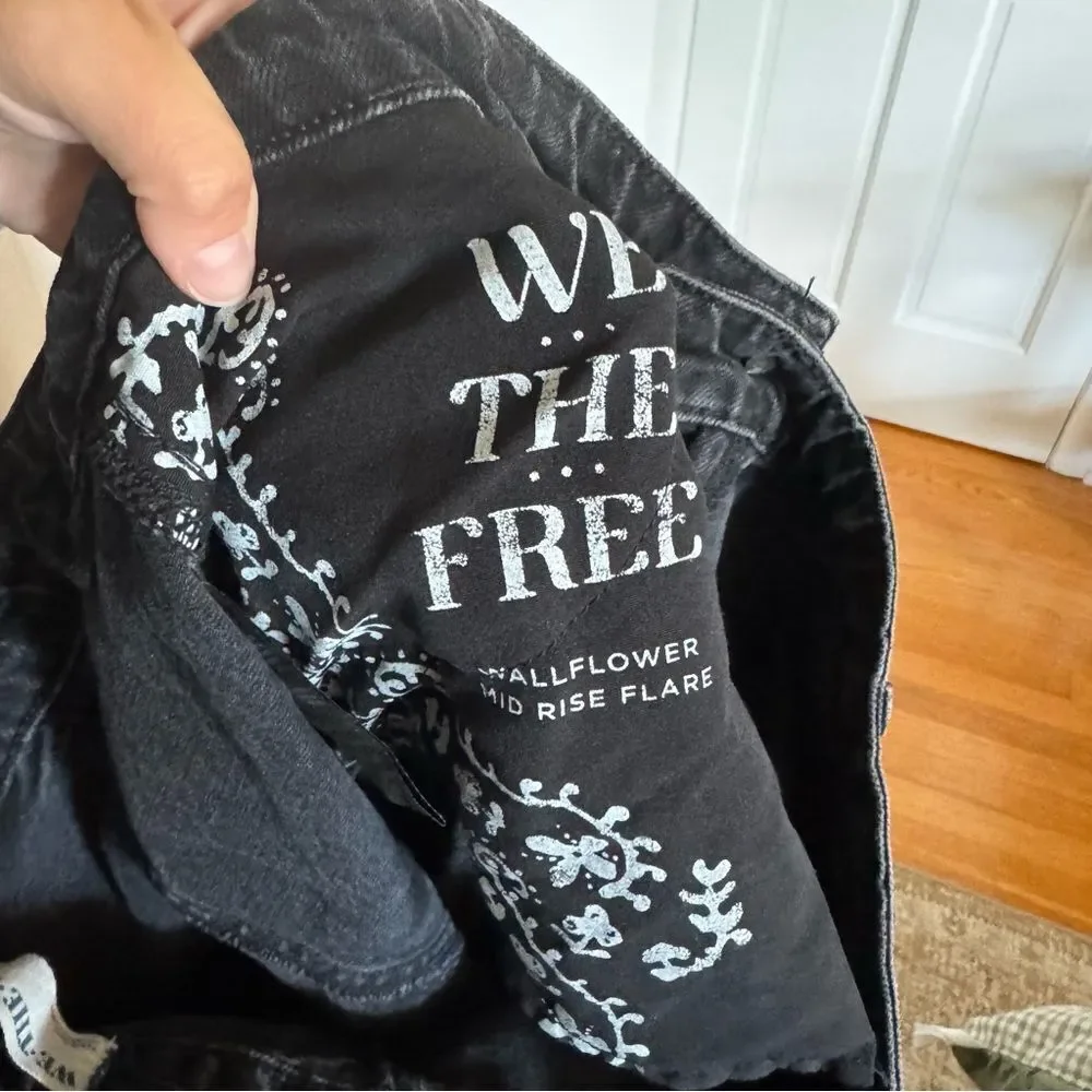 Free People We the Free Wallflower Wide Leg Jeans Midrise sz 31